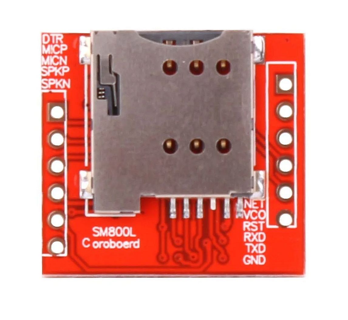 GSM GPRS Module Quad band Serial UART met PCB en draad antenne SIM800L rood 03
